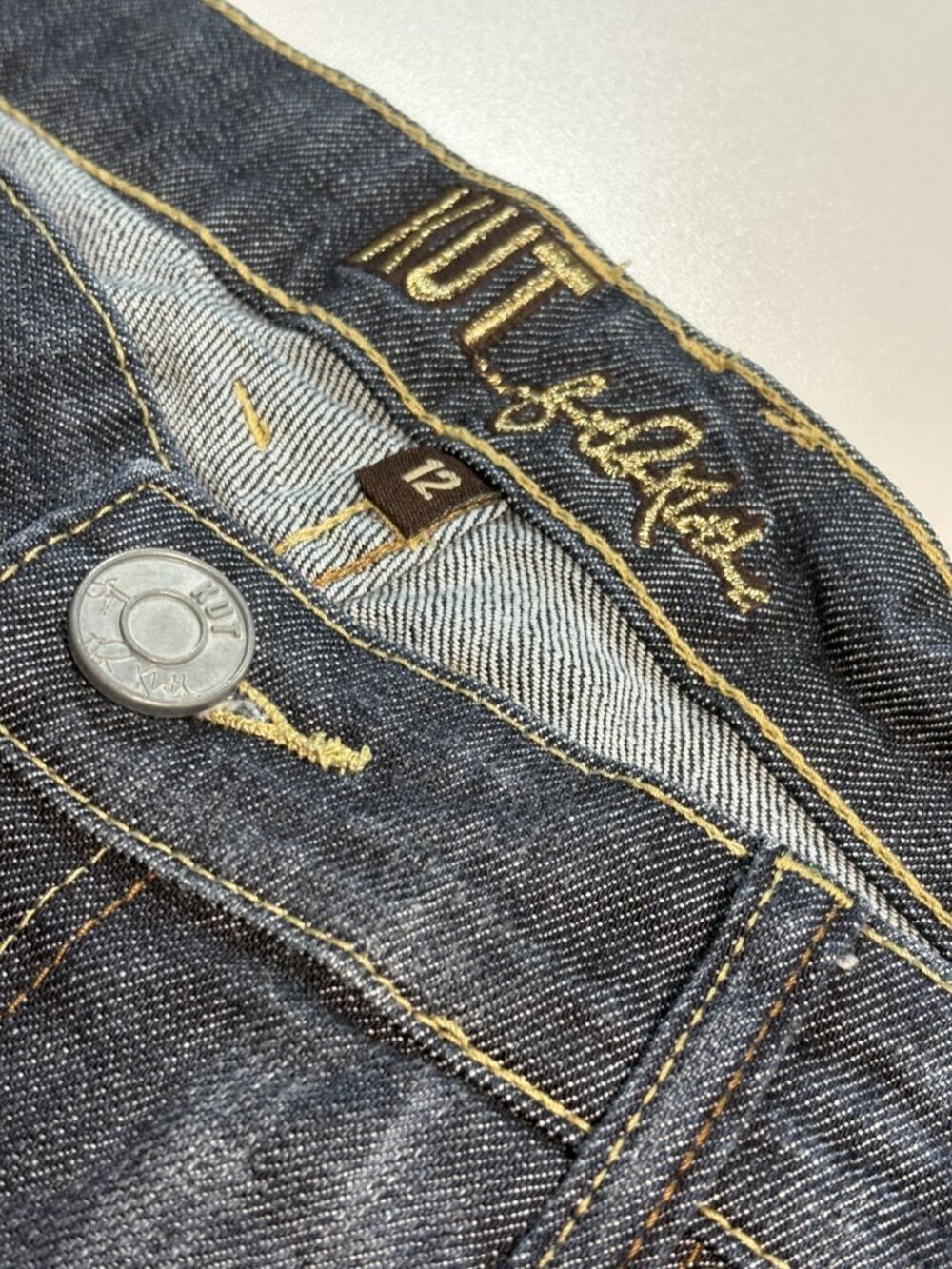 KUT From The Kloth Women's Size 12 Bootcut Flare Dark Wash Stretch Jeans 34x33 - Picture 2 of 9